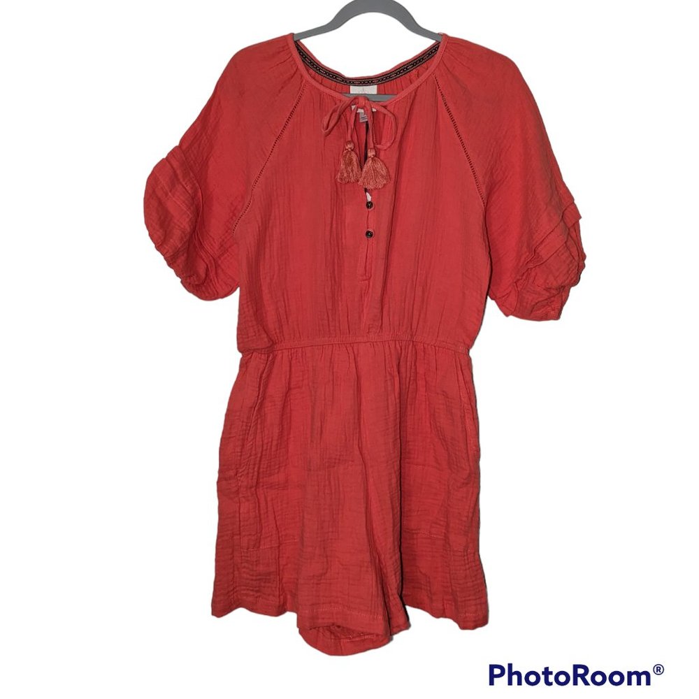 Women's NWT Knox Rose romper, orange/peach, size M - Picture 3 of 4
